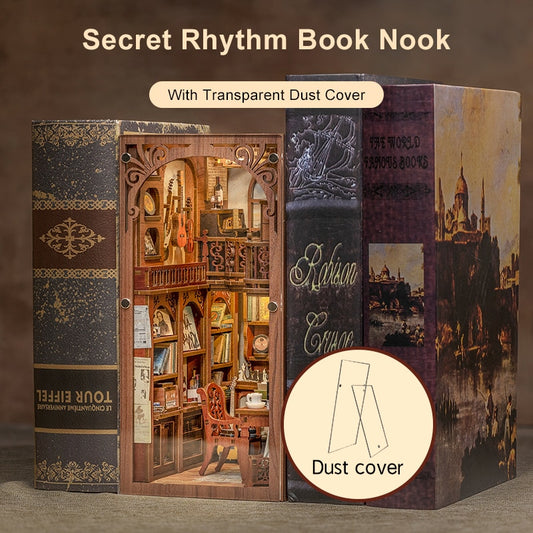 Miniature House Book Nook Kit with Touch Light Secret Rhythm
